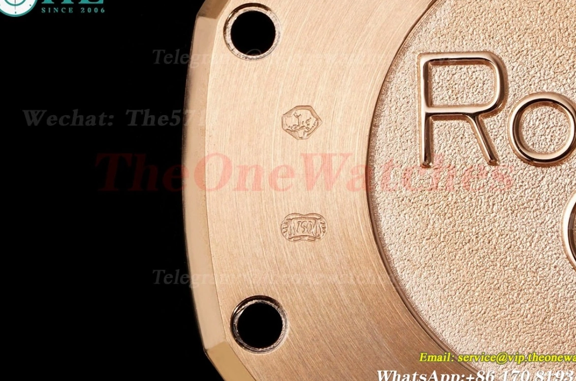 Qtz ZF Oak 67651 Dia Swiss RG 33mm Royal Gold Ladies RG 0430